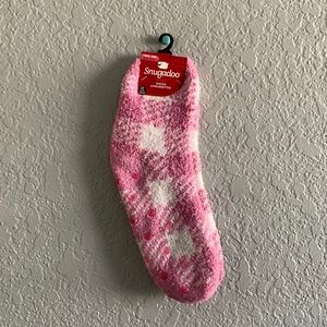Pink fuzzy socks